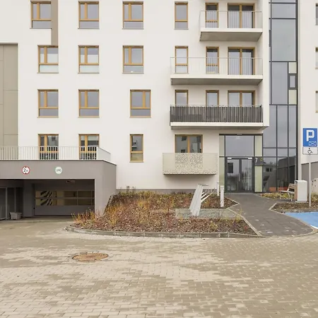 Bright Pastel With Desk For Remote Work, Balcony And Parking By Renters * Gdańsk